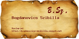Bogdanovics Szibilla névjegykártya